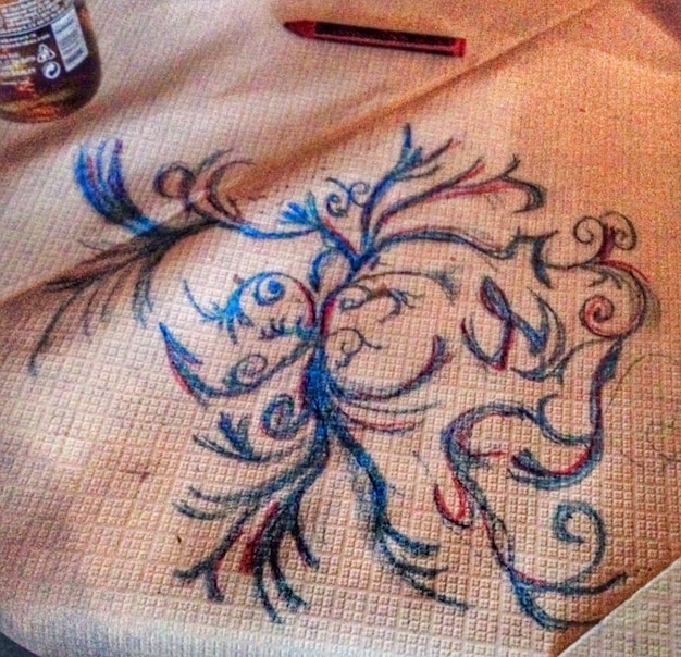 Wzory haftów i szkice